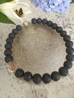 Lava Collier mit Silber 925