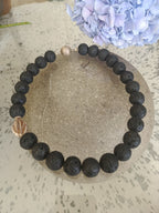 Lava Collier mit Silber 925