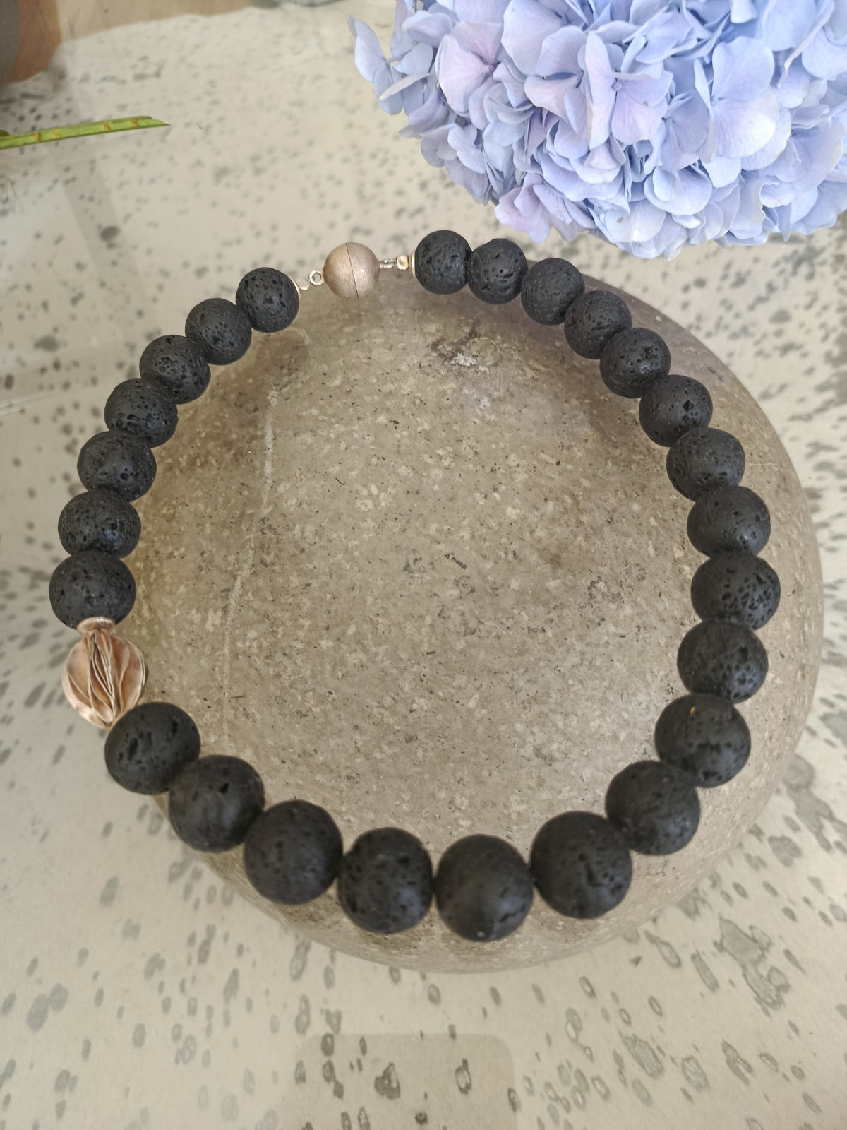 Lava Collier mit Silber 925